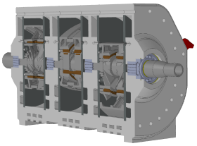 Rotary Engine Design Cutaway Drawing